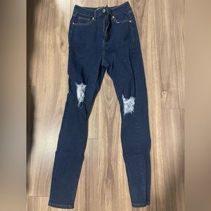 PrettyLittleThing, Size4, barely worn high rise skinny jeans